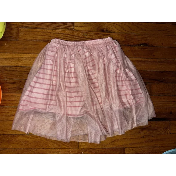 Tea Collection Pink Striped Tulle Skirt Girls Nepal Destination Princess Size 8 - Picture 3 of 5
